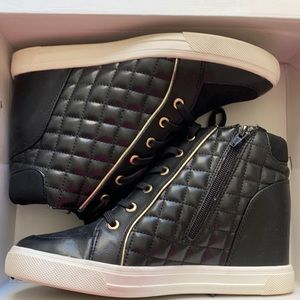 Aldo black wedge sneaker